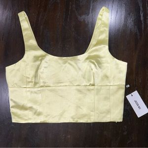 NWT YELLOW JASON WU Satin crop top women’s medium